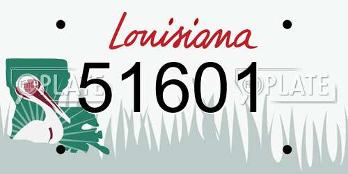 51601 Louisiana License Plate