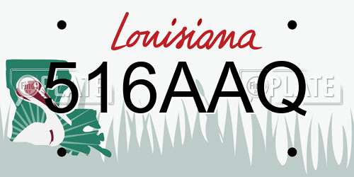 516AAQ Louisiana License Plate