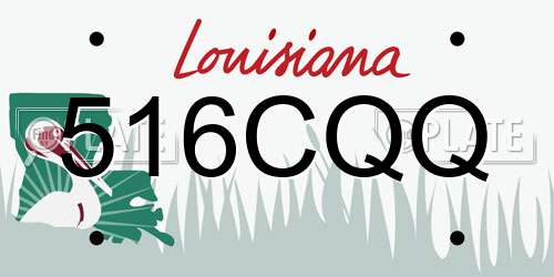 516CQQ Louisiana License Plate