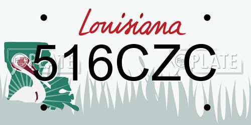 516CZC Louisiana License Plate