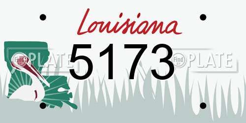 5173 Louisiana License Plate