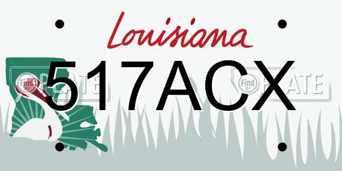 517ACX Louisiana License Plate