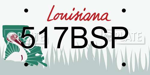 517BSP Louisiana License Plate