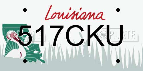 517CKU Louisiana License Plate