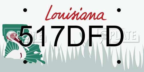 517DFD Louisiana License Plate