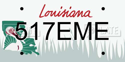 517EME Louisiana License Plate