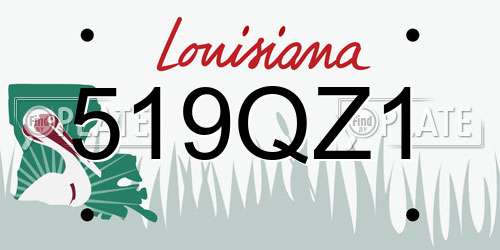 519QZ1 Louisiana License Plate