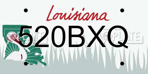 520BXQ Louisiana License Plate