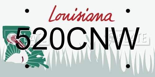 520CNW Louisiana License Plate