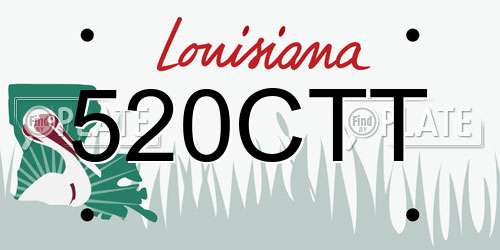 520CTT Louisiana License Plate