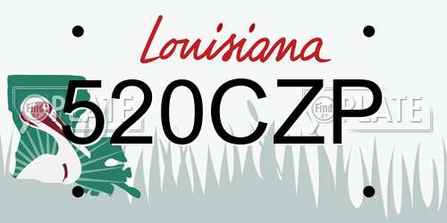 520CZP Louisiana License Plate