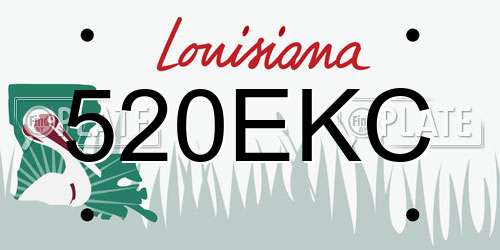 520EKC Louisiana License Plate
