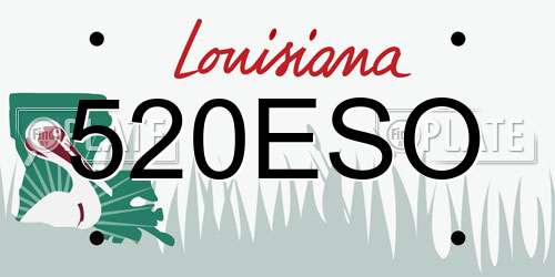 520ESO Louisiana License Plate