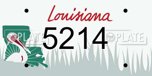 5214 Louisiana License Plate
