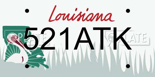 521ATK Louisiana License Plate