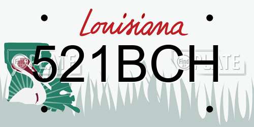 521BCH Louisiana License Plate