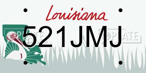 521JMJ Louisiana License Plate