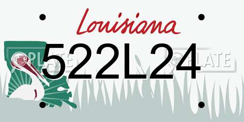 522L24 Louisiana License Plate