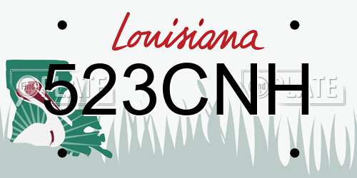 523CNH Louisiana License Plate