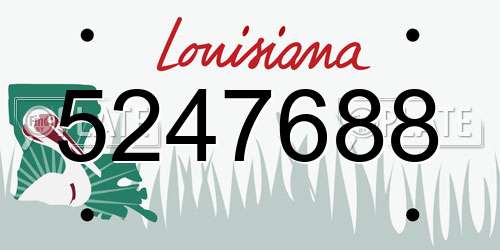 5247688 Louisiana License Plate