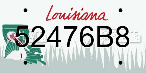 52476B8 Louisiana License Plate