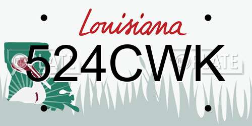 524CWK Louisiana License Plate