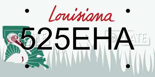 525EHA Louisiana License Plate
