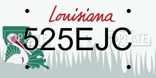 525EJC Louisiana License Plate