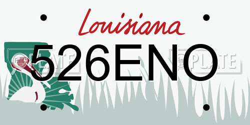 526ENO Louisiana License Plate