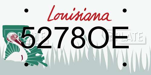 5278OE Louisiana License Plate