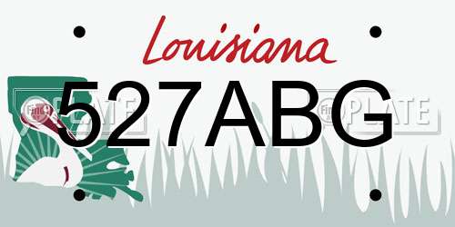 527ABG Louisiana License Plate