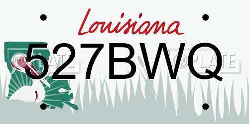 527BWQ Louisiana License Plate
