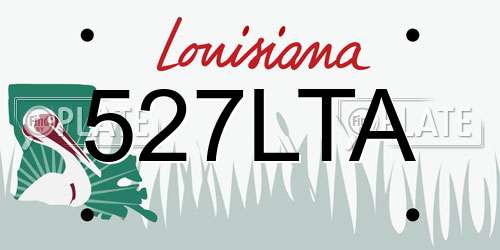 527LTA Louisiana License Plate