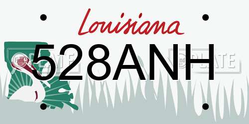528ANH Louisiana License Plate