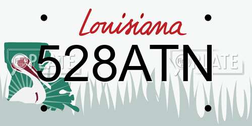 528ATN Louisiana License Plate