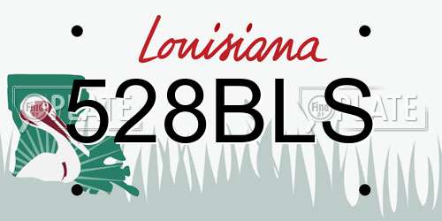528BLS Louisiana License Plate