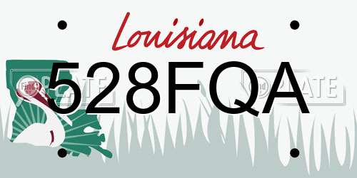 528FQA Louisiana License Plate