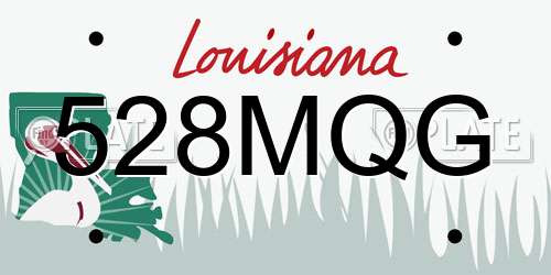 528MQG Louisiana License Plate