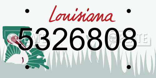 5326808 Louisiana License Plate