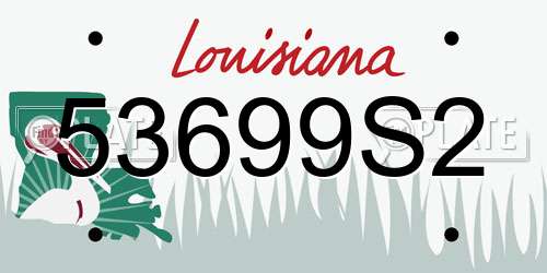 53699S2 Louisiana License Plate