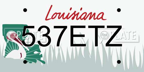 537ETZ Louisiana License Plate