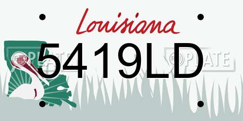 5419LD Louisiana License Plate