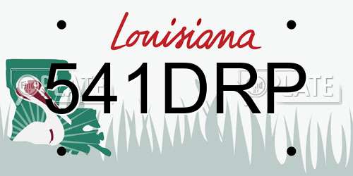541DRP Louisiana License Plate