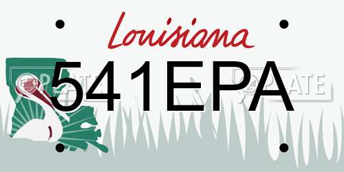 541EPA Louisiana License Plate