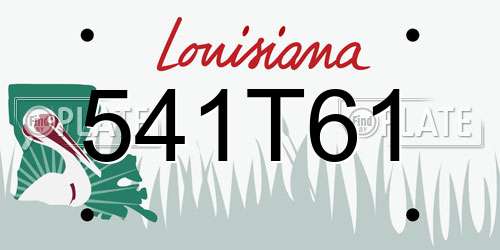 541T61 Louisiana License Plate