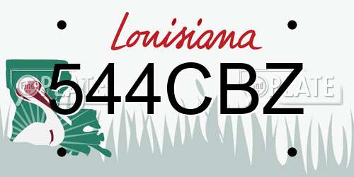 544CBZ Louisiana License Plate