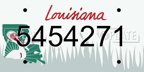 5454271 Louisiana License Plate