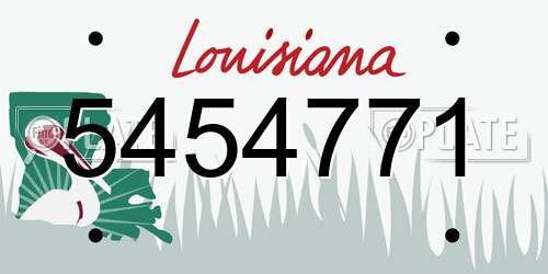 5454771 Louisiana License Plate