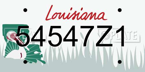 54547Z1 Louisiana License Plate