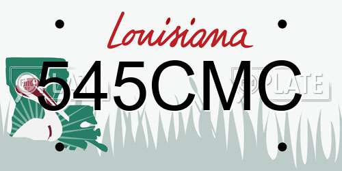 545CMC Louisiana License Plate